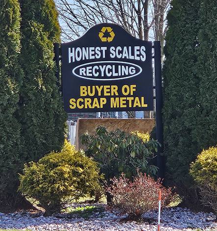honest scales recycling sign